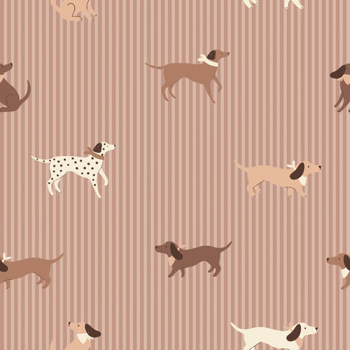ESTAhome behang honden oudroze - 50 x 900 cm - 131903