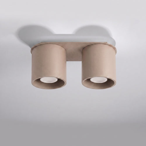 Sollux Lighting Plafondlamp ORBIS 2 taupe - 26x10x12cm