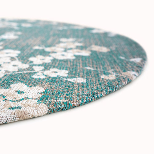 Louis De Poortere vloerkleed Lake Blue - blauw - 140x140cm - vtwonen shop