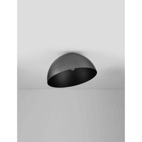 Nova Luce ONIA  Onia 50cm komvormige plafondlamp, halfverzonken, donkergrijs, zandzwart E27 1x12W
