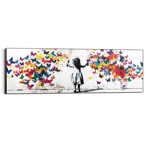 Reinders schilderij Wolk van vlinders - 52x156cm