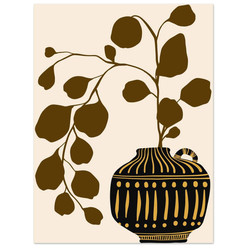 Artfulprints  Boho – Golden vase   poster 30x40 cm - vtwonen shop