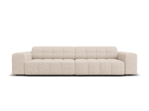 Cosmopolitan Design Bank Chicago 4-zits, chenille beige - 102x252x78cm