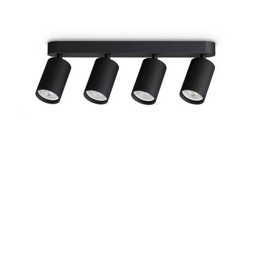 Ideal Lux DYNAMITE Plafondspotbalk zwart 4x GU10
