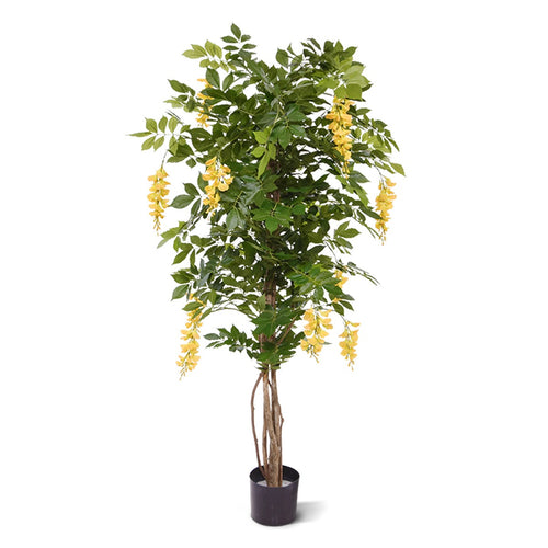 Maxifleur Wisteria kunstboom 150cm - geel