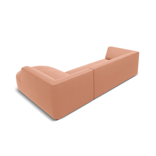 Cosmopolitan Design - Modulaire hoekbank rechts Siena 4-zits, flueel roze - 180x273x69cm