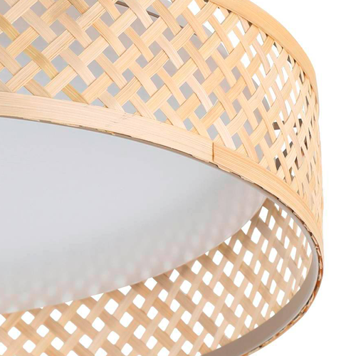 EGLO plafondlamp Luppineria - led - ø 38 cm - wit/bruin - vtwonen shop