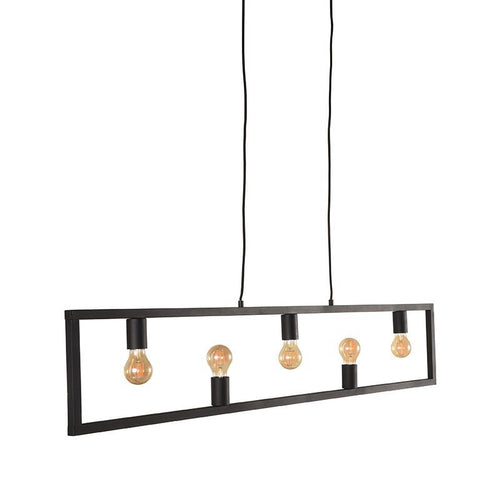 LABEL51 Hanglamp Quadrato - Zwart Metaal - 135x10x130cm - vtwonen shop