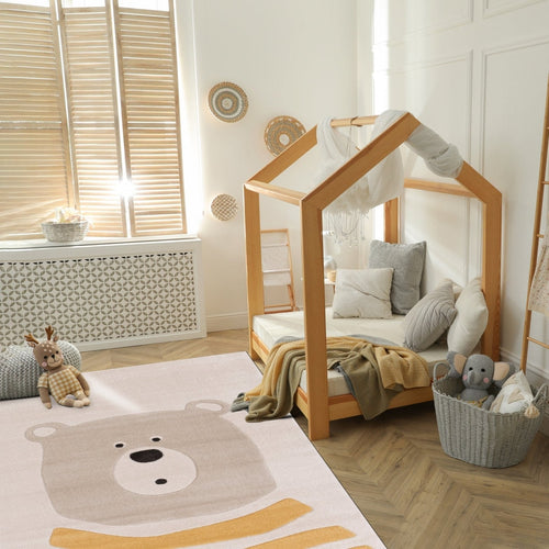AFK Living vloerkleed Teddy - voor kinderen - geel - 160 x 230 cm