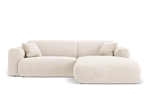 Cosmopolitan Design rechter hoekbank Nolio 4-zits, chenille, lichtbeige - 170x235x72cm
