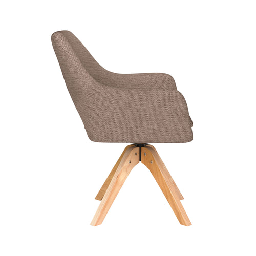 Housecraft Living Mos Eetkamerstoel Draaibaar Hout Taupe - vtwonen shop