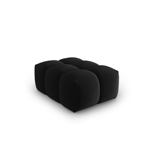 Cosmopolitan Design - Poef Verona flueel zwart - 85x60x40cm