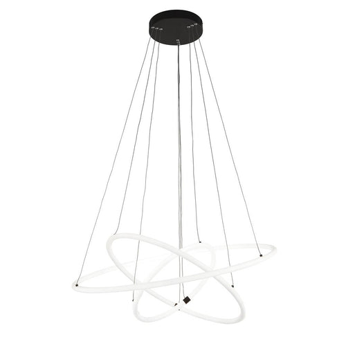 Searchlight Revolve 3-lichts LED-ringhanger, mat zwart 3000K