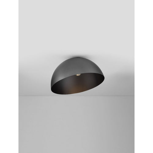 Nova Luce ONIA  Onia 50cm komvormige plafondlamp, halfverzonken, donkergrijs, zandzwart E27 1x12W