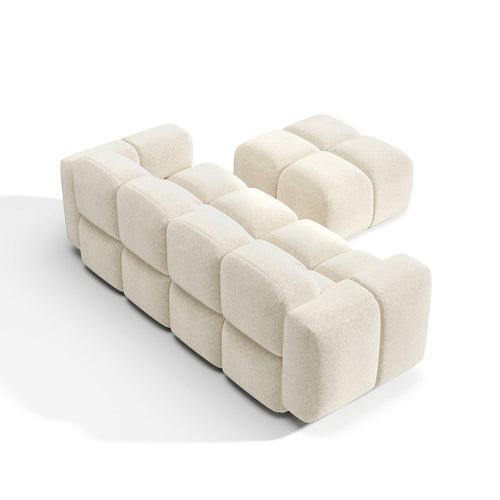 Premium Interiors - Modulaire bank MOSS - fluweel met structuur  180cm