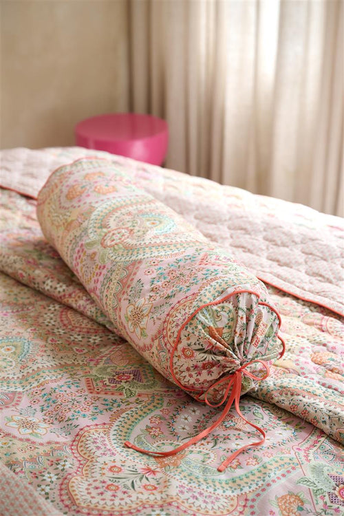 Pip Studio decoratiekussen Jabali Flower Roll - 22x70 cm - koraalrood