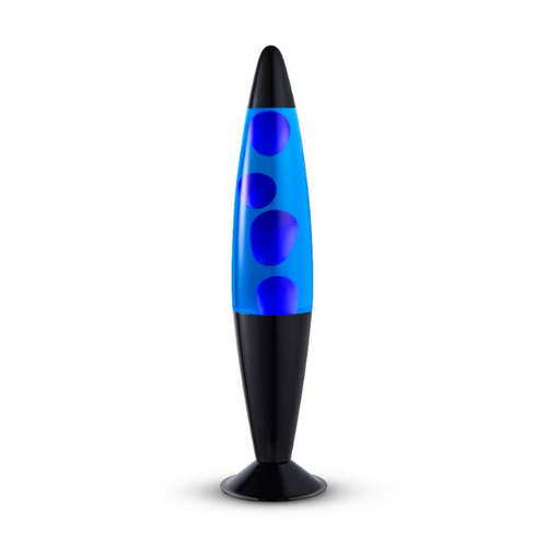 Lighto lavalamp zwart – blauwe vloeistof met paarse lava