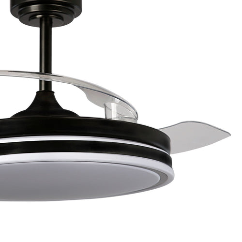 CristalRecord plafondventilator Moss - 1 lichts - 106  x 42   cm - zwart