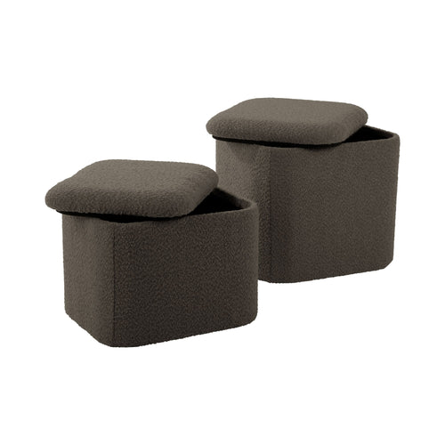 Leitmotiv poef Ada Storage - groen - 41x35x41cm - vtwonen shop