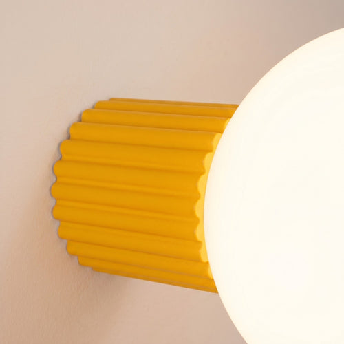 Sollux Lighting Wandlamp HALO geel IP44 - 12x17x12cm