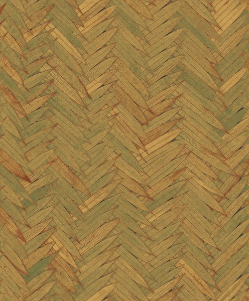 Masureel behang visgraat-motief groen - 53 cm x 10.05 m - 631985 - vtwonen shop