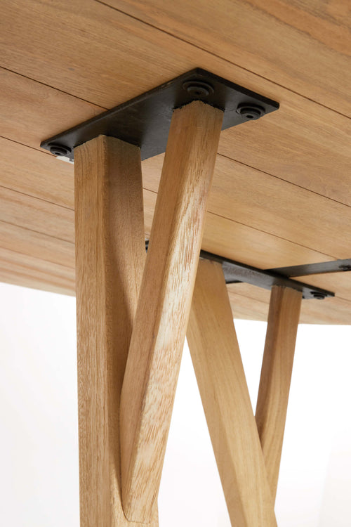 Light & Living eettafel QUENZA - Ø120x76cm - bruin