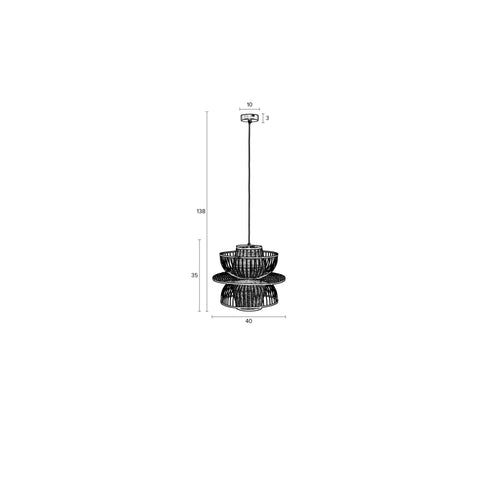 Housecraft Living Carmen Hanglamp L - Zwart - vtwonen shop