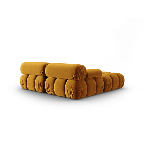 Cosmopolitan Design - Modulaire bank Cortina 3-zits, flueel geel - 188x188x70cm