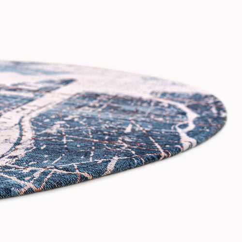 Louis De Poortere vloerkleed Conductive Blue - blauw - 240x240cm