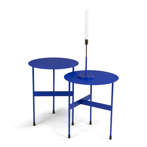 Spinder Design bijzettafel Mira Low - Ultramarine- Ø 40 - vtwonen shop