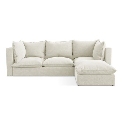 LaMiaSofa hoekbank rechts Ravenna - bouclé - zand - 255x165x77