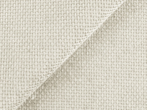 LaMiaSofa Poef Sanremo - chenille stof - wit - 95x95x41