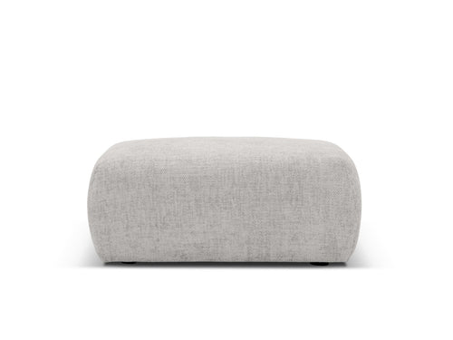 Cosmopolitan Design Poef Matera chenille, lichtgrijs - 68x86x40cm