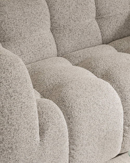 noo.ma Bolbi 2-zits bank - Clay Grey Mélange, pluche ontwerp