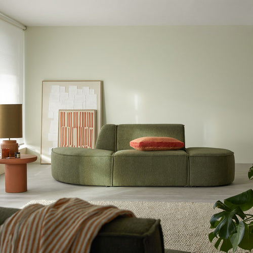 Tikamoon Modulaire 2-zitsbank in groene stof, 2-zits - Groen