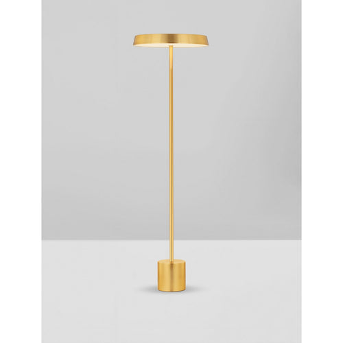 Nova Luce VETRO Geïntegreerde LED-vloerlamp, satijngoud, 33W, 2666lm, 3000K, aan/uit-schakelaar.
