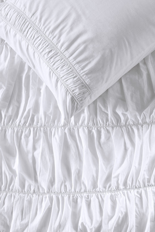 Rivièra Maison Dekbedovertrek Ruffle - 200 x 200/220 cm - Wit