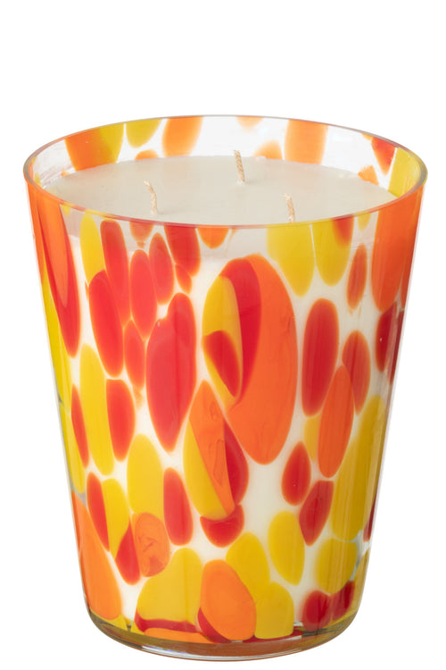 J-Line geurkaars Noa - rood/geel - large - 95U