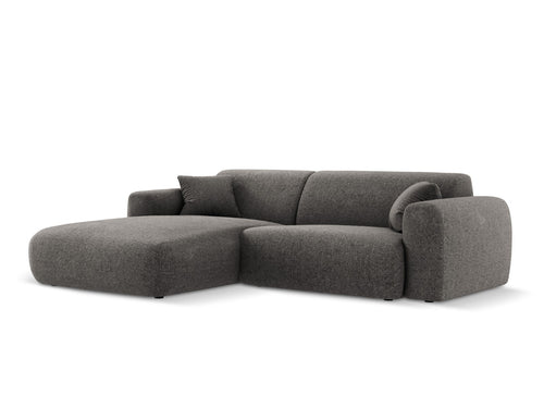 Cosmopolitan Design linker hoekbank Nolio 4-zits, chenille, grijs - 170x235x72cm