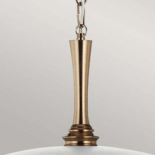 Kuppel-Pendelleuchte, modernes Weiß, Champagner-Bronze, 1 x E27