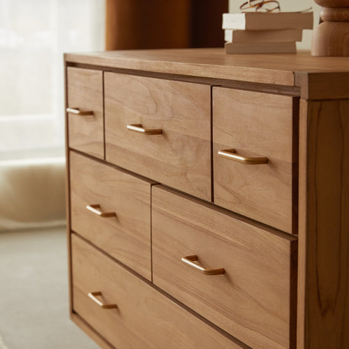 Tikamoon Kindercommode van massief teakhout - Naturel