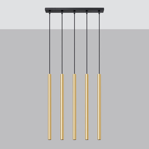 Sollux Lighting Hanglamp PASTELO 5L goud gepolijst - 45x5x90cm