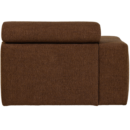 WOOOD 1-zits element bank arm links Novi - Polyester - Mokkabruin - 86x109x113 - vtwonen shop