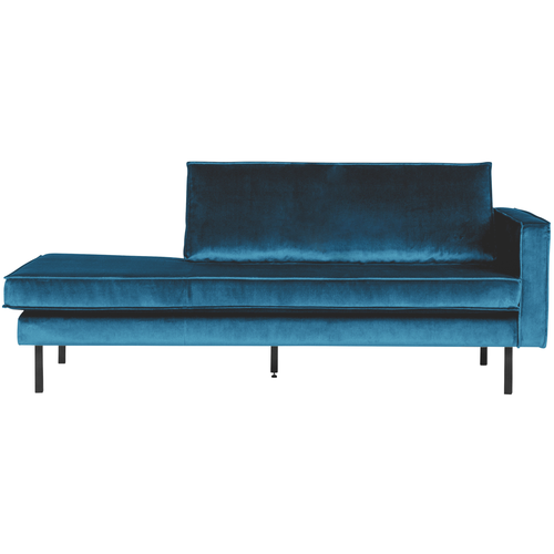 WOOOD daybed rechts Rodeo - Velvet - Blauw - 85x266x86/213 - vtwonen shop