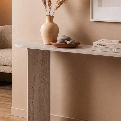 Calicosy - SIRA Design haltafel - Zwart hout - 35x150x75 cm