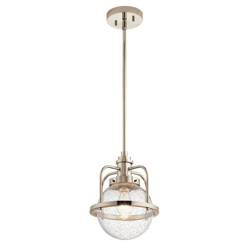 Elstead Kichler Triocent Globe Pendel Plafondlamp Gepolijst Nikkel, IP44