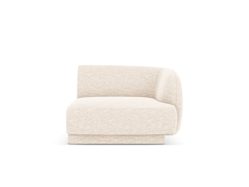 Micadoni - Rechter module "Miley" structurele stof ivoor - 90x90x70cm