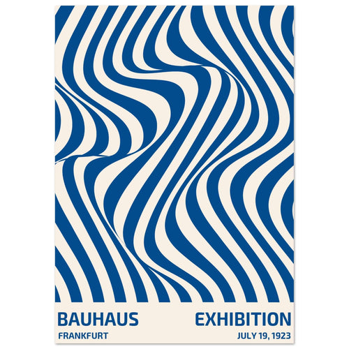 Artfulprints  Bauhaus - Exhibition Frankfurt blue   poster A4 21x29.7 cm - vtwonen shop