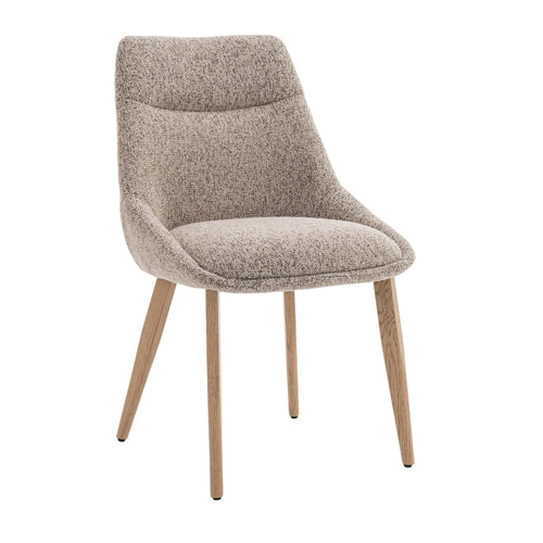 DÉJA Living Eetkamerstoel Malou - Taupe/Naturel - Set van 2 - vtwonen shop