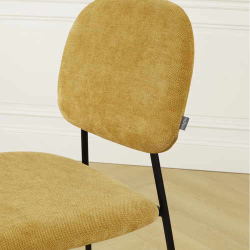 Nolon Jasmijn Eetkamerstoel Warm Oker - Zwart - vtwonen shop